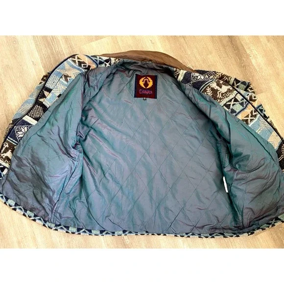 EikoWada EW Southwest Jacket Vintage Wool Blend Blanket Coat Cozy Cabin Gorpcore - Picture 5 of 9